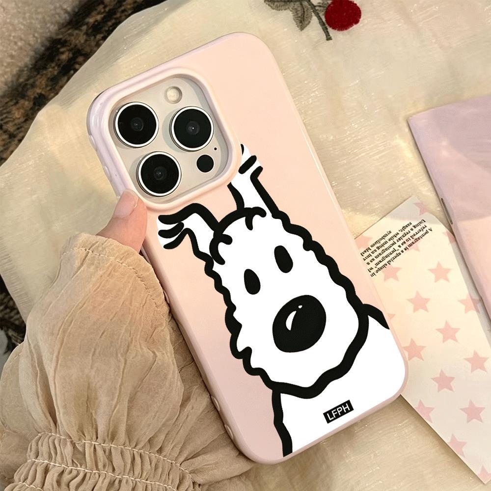 Dòng Big Nose Dog cho trường hợp iPhone 17pro iPhone 16/15/14pro Jelly Case
