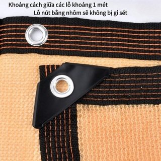 Lưới che nắng ngoài trời HDPE Màn hình chống nắng Bảo vệ tia cực tím Sân vườn Vỏ cây màu be thoáng khí