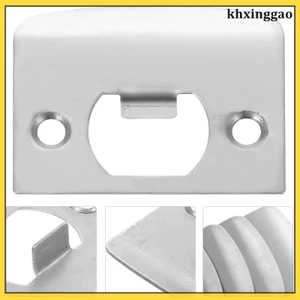 4 Chiếc Thép Không Gỉ Deadbolt Strike Tấm Chịu Lực Cửa Gia Cố Bạc Cho Cửa Trước khxinggao