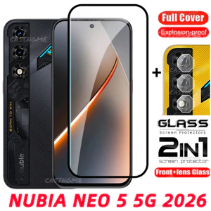 ZTE NUBIA NEO 5 PRO 5G Tấm bảo vệ màn hình trong suốt cho ZTE NUBIANeo5 Blade NUBIA Neo 5 NEO5 Neo 5 GT Pro 5G 4G Full Cover Kính cường lực Ống kính máy ảnh