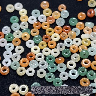 ((20 Chiếc) Ngọc Lụa Vàng Tự Nhiên 8 x 5 Mm Bánh Mì Vòng Bàn Tính Hạt Vòng Tay Tự Làm Phụ Kiện