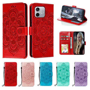 Ốp Điện Thoại Da Hoa Emboss Cho Honor 600 Lite 5G Honor 600Lite LNA-NX1 5G Ví Datura Flip Book Case Cover Funda