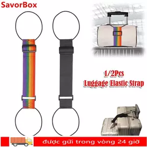 SAVORBOX 1 / 2 Dây buộc hành lý, Dây đeo đàn hồi hành lý đa năng có thể tái sử dụng, Vali du lịch có thể điều chỉnh Dây đeo cố định Phụ kiện Luggag