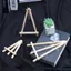 BORAGETE Gỗ Vẽ Easel, Hình Tam Giác Kích Thước Nhỏ Để Bàn Easel, Thiết Kế Có Thể Gập Lại Thiết Kế Di Động DIY Thủ Công Tranh Hiển Thị Giá Đỡ Tranh