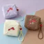 Túi trang điểm FAVORITEGOODS, Ly hợp vải nữ đa năng hình nấm, Hộp đựng cáp dữ liệu ví đựng tiền xu di động đa năng dễ thương