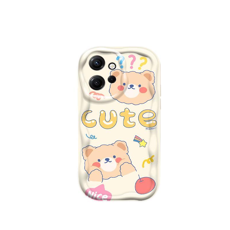 Thích hợp cho Redmi Note 12 4G Wave Soft TPU Bear Rilakkuma Vỏ điện thoại chống sốc