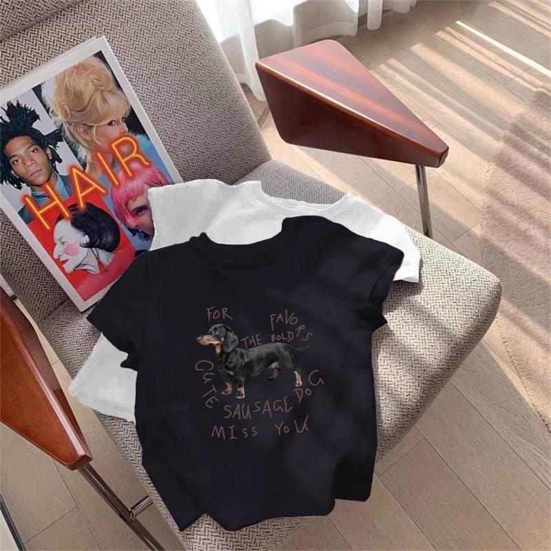 BOOM Áo Baby Tee Nữ Cotton Ôm Body-Áo Thun Ngắn Tay Y2K In Hình PhongCách Mùa Hè, Cổ Tròn Hàng Đầucách hàn quốc phongV20