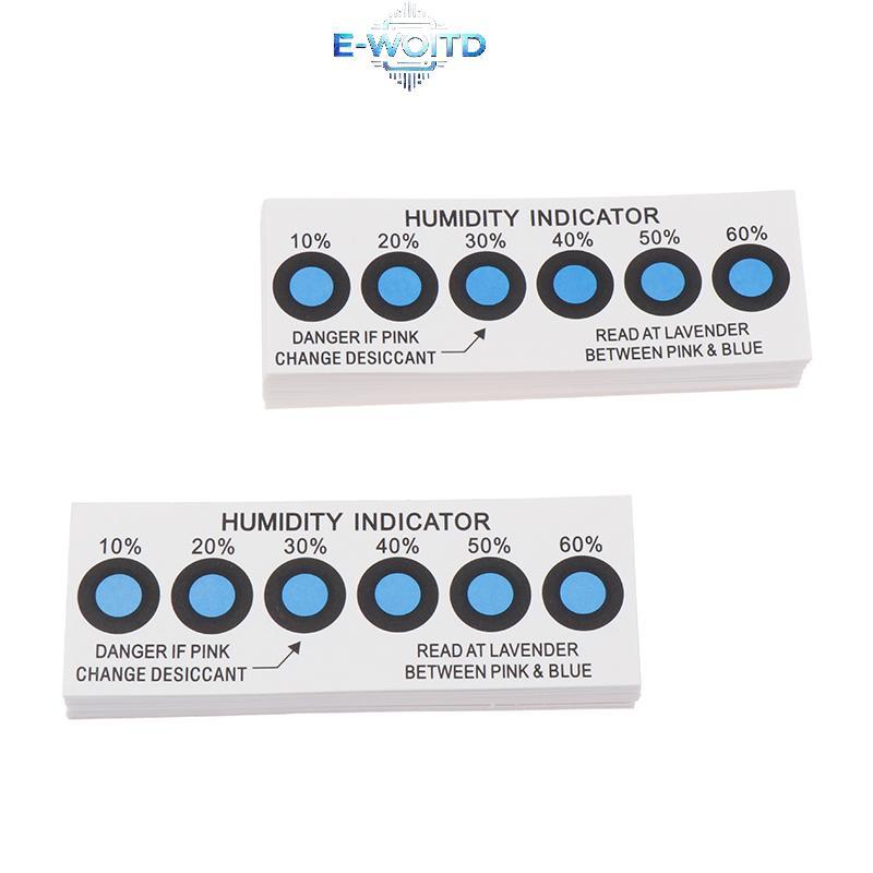 Thẻ chỉ báo độ ẩm E-WOITD để kiểm tra độ ẩm trong hộp kín10% -60% Thẻ giấy kiểm tra màu xanh lá cây Thẻ độ ẩm sáu điểm E-WOITD
