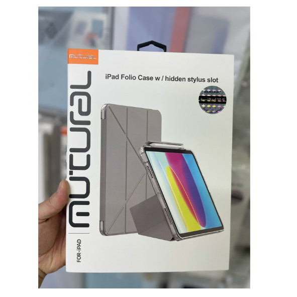 [Chính Hãng] Bao Da Mutural Folio Gập Chữ Y Cho iPad Pro/Air/Gen - Chống Sốc, Lưng Trong Suốt, Có Khe Để Bút