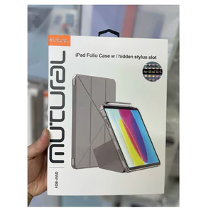 Bao Da Mutural Folio Gập Chữ Y Cho iPad Pro/Air/Gen - Chống Sốc, Lưng Trong Suốt, Có Khe Để Bút