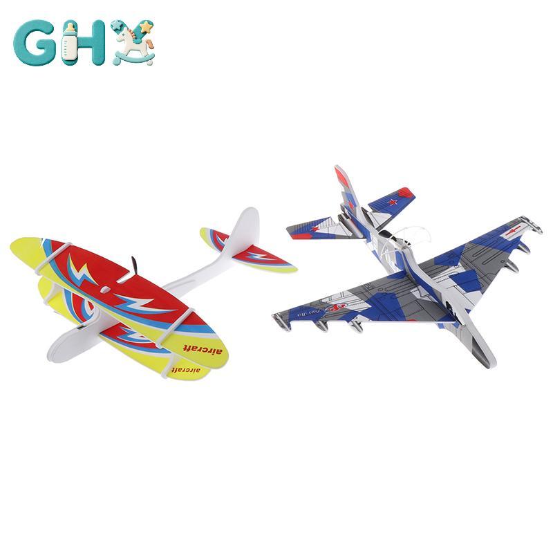Đồ chơi ngoài trời mô hình máy bay xốp GHX, máy bay điện phóng tay, ném lượn, đồ chơi tạo bọt quán tính