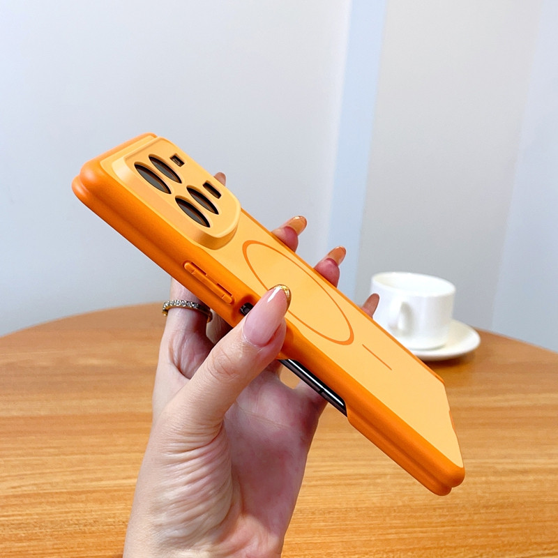 Mimi Tích Hợp Vòng Từ Tính Cứng Ốp Lưng Điện Thoại Xiaomi Mix Fold3 Fold4 Chống Vân Tay Matte PC Da Cảm Giác Bảo Vệ