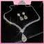 MYPANDA 3 Cái Thời Trang Đơn Giản Giọt Nước Pha Lê Thạch Nelace Bộ Bông Tai Nữ Cưới Cô Dâu Bộ Trang Sức Phụ Kiện Quà Tặng.