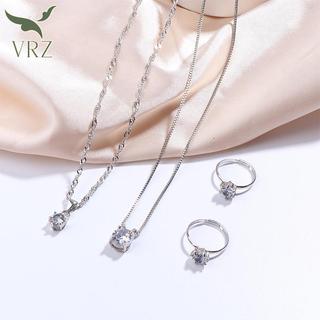 VRZ Sang Trọng Nữ Nhẫn Nelace Bông Tai Kim Cương Giả Vòng Tay Nữ Thường Ngày Nữ Bộ Trang Sức HOT