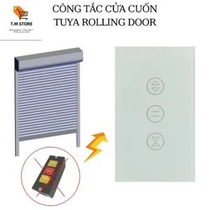 Công tắc cửa cuốn WiFi Tuya tắt bật hẹn giờ qua điện thoại tốt cửa