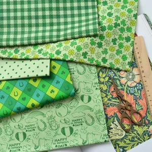 Ngày Thánh patricks Ngày Thánh patricks Ngày Lễ Quốc khánh Ireland Vải Cotton Nguyên Chất Bốn Lá Cỏ Ba Lá Handmade DIY5.5