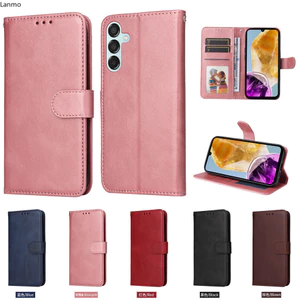 Ốp Lưng Cho Samsung S25 Edge Mới Sang Trọng Ví Lật Cổ Điển Da Màu Trơn Bảo Vệ Toàn Diện Chống Sốc Tích Hợp Thẻ Bảo Quản Vỏ Điện Thoại