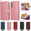 Ốp Lưng Cho Samsung S25 Edge Mới Sang Trọng Ví Lật Cổ Điển Da Màu Trơn Bảo Vệ Toàn Diện Chống Sốc Tích Hợp Thẻ Bảo Quản Vỏ Điện Thoại