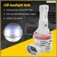 Bóng đèn pha LED H11 H8 H9 H16 12000Lm mỗi bộ Bóng đèn LED không dây màu trắng mát mẻ 6500K Gói 2 bóng đèn LED
