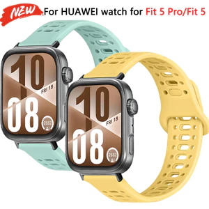 Dây đeo silicon phát hành nhanh tương thích cho Huawei Watch Fit 5 / Fit 5 Pro / Fit 4 / Fit 4Pro / Fit 3 dây đeo đồng hồ thể thao thoáng khí