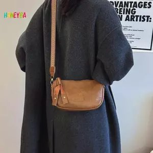 < Honeyba > Túi Messenger Nhỏ Cổ Điển Dành Cho Nữ Da Pu Đơn Giản Gối Nữ Túi Đeo Vai Thời Trang Ví Nữ Túi Xách Túi Đeo Ngang Đẹp