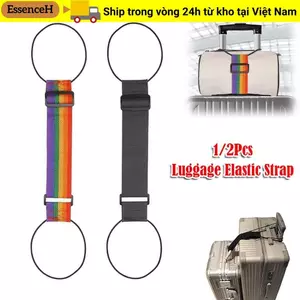 ESSENCEH 1 / 2 Dây nối hành lý, Dây đeo đàn hồi hành lý có thể điều chỉnh di động, Dây đeo đóng gói hành lý đa năng Phụ kiện Luggag