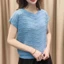 Áo thun ngắn tay nữ, áo sơ mi dệt kim ngắn thời trang mới mùa hè, giản dị, mềm mại và thoải mái dành cho nữ