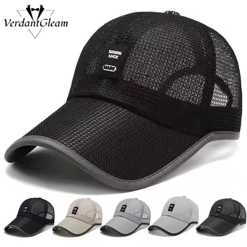 Mũ bóng chày lưới VG, Mũ chống nắng thoáng khí có thể điều chỉnh vừa vặn, thể thao và phong cách thường ngày
