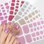 HFSHY 22 Cái / Tấm Móng Tay Stier Quấn Không Nướng Đơn Giản Màu Trơn Lấp Lánh Full Cover Móng Chân Ba Lan Dải Chống Thấm Nước Lâu Dài Tự Dính DIY Dụng Cụ Làm Móng Tay VN