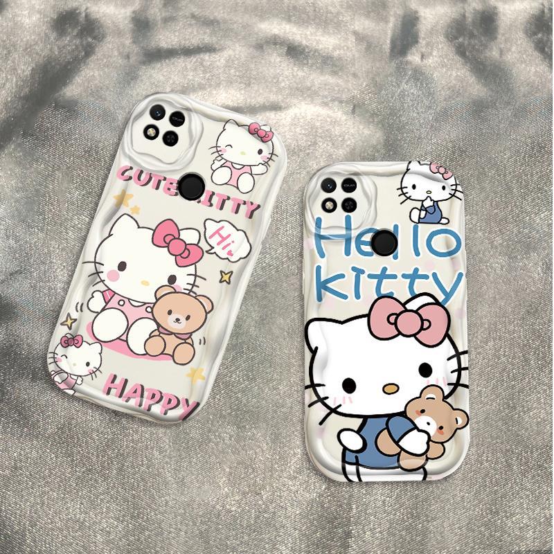 Thích hợp cho Redmi 9C 10A 3D Wave Soft TPU Kitty Rilakkuma Vỏ điện thoại chống sốc