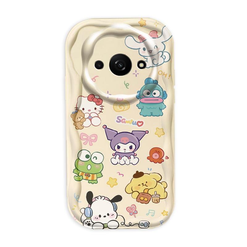 Thích hợp cho Redmi A3 / POCO C61 4G 3D Girls Soft TPU Vỏ điện thoại chống sốc khủng long dễ thương