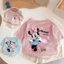 Sét Bé Gái HỌA TIẾT MICKY GIẢI NGÂN HÀ QC60 K.Kid Bộ Mùa Hè Chất Cotton Mềm Mát Size 8-20 kg M88