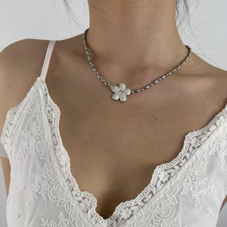 Vòng Cổ Phong Cách Hàn Quốc Men Hoa Nhỏ Với Kim Cương Hạt Gạo Đính Hạt Vòng Cổ Cho Người Phụ Nữ Ngọt Ngào Thiết Kế Độc Đáo Xương Đòn Dây Chuyền Vòng Cổ