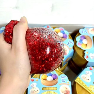 Đầy Màu Sắc Lấp Lánh Bánh Bao Fidget Đồ Chơi Cảm Giác Kawaii Bun Căng Thẳng Bóng Với Thực Phẩm Hấp Co Giãn Bàn Đồ Chơi Bóp Bột Bóng