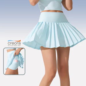 Thể Thao Mới Váy Ngắn Nữ Ngoài Trời Thoáng Khí Xếp Ly Nửa Chiều Dài Tập Thể Dục Chạy Cầu Lông Váy Tennis
