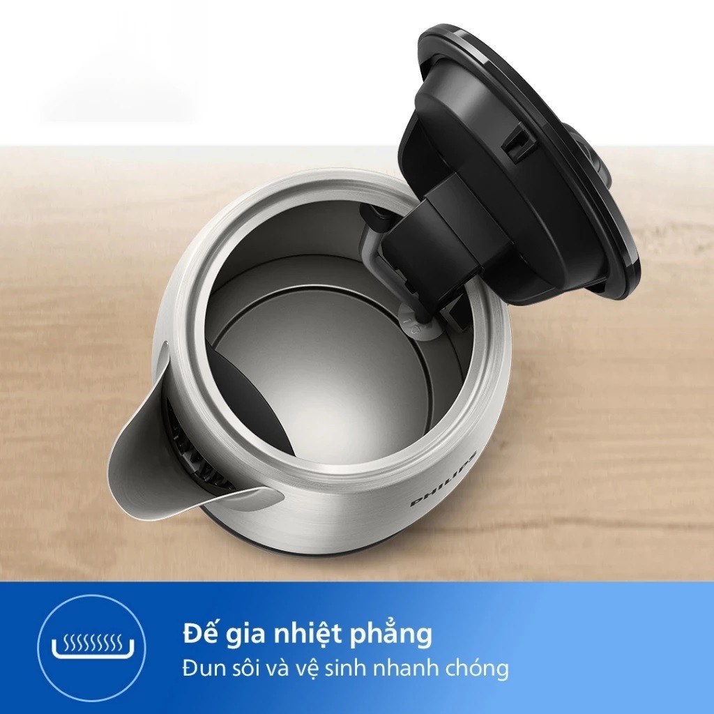 Ấm Đun Siêu Tốc Philips HD9350/90, Công Suất 2200w - 1.7L, Hàng Chính Hãng