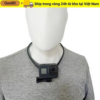 Giá đỡ điện thoại cổ GOODH, Hỗ trợ vòng cổ có thể điều chỉnh Vlog, Dây đeo dây buộc chống rung Giá đỡ điện thoại thông minh cho phụ kiện máy ảnh Hero / Insta360