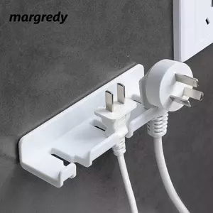 Móc lưu trữ tường MARGREDY, Giá đỡ ổ cắm điện tự dính chống nước, Giá treo móc treo đa chức năng chất lượng
