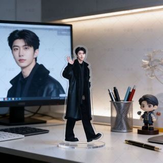 - Quạt Chengchen Humanoid Stand 10cm Acrylic Stand Giá đỡ Máy tính để bàn dành cho sinh viên Giá đỡ hình người bạn miễn phí