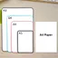 Bảng viết xóa được LAKAM, Bảng trắng hai mặt xóa khô, đơn giản Thân thiện với từ tính có thể tái sử dụng A5 / A4 / B4 / A3 Máy tính để bàn Bảng đen nhỏ Văn phòng