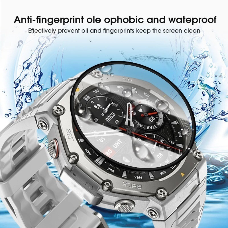2-10 Chiếc Đồng Hồ Bảo Vệ Màn Hình Cho Amazfit Falcon Balance 2 Active 2 Zepp E Square Max Circle Black Edge Glass Film Cho Amazfit Watch 3 T-Rex 3 2 Cheetah Pro HD Kính Cường Lực Phim