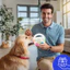 Bóng chó có tay cầm Đồ chơi Fetch cao su kêu cho chó cỡ trung Bóng huấn luyện nước nổi chống nhai bền cho chó nhai Đồ chơi nước nổi cho chó bóng đá thú cưng