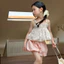 Mùa Hè 2026 Phong Cách Mới Bé Gái Hoa Sling Phong Cách Hàn Quốc Lông Tơ Sling