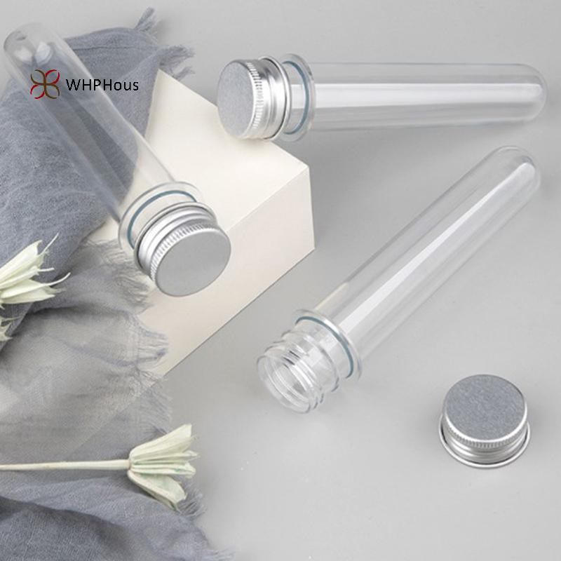 < WHPHous-t > Ống bảo quản bằng nhựa 40ml Ống thử nghiệm trong phòng thí nghiệm có nắp vặn Đáy tròn Kẹo Mỹ phẩm Hộp đựng kem dưỡng da du lịch đẹp