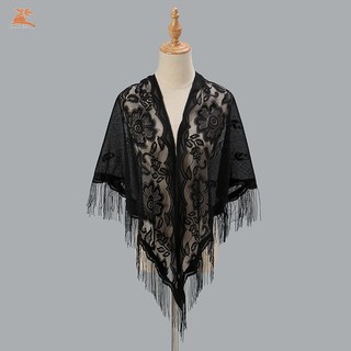 Khăn tam giác tua rua Nylon thoáng khí - Rỗng ruột dành cho nữ