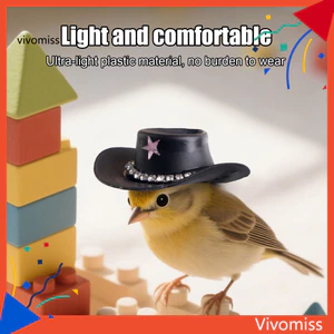 Mũ cao bồi Mini nhỏ có ngôi sao đính đá – Phụ kiện trang phục thú cưng nhỏ dễ thương cho Hamster Chuột lang Thỏ – Hoàn hảo cho hình ảnh và bữa tiệc Mũ đội đầu thú cưng lấp lánh