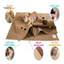 Đường hầm mèo nỉ có thể gập lại với lỗ Peek-a-boo – Thảm chơi trong nhà lớn Đồ chơi tập thể dục hang động Hideaway cho mèo Hoạt động làm giàu cho thú cưng năng động Đồ chơi mèo có đường hầm