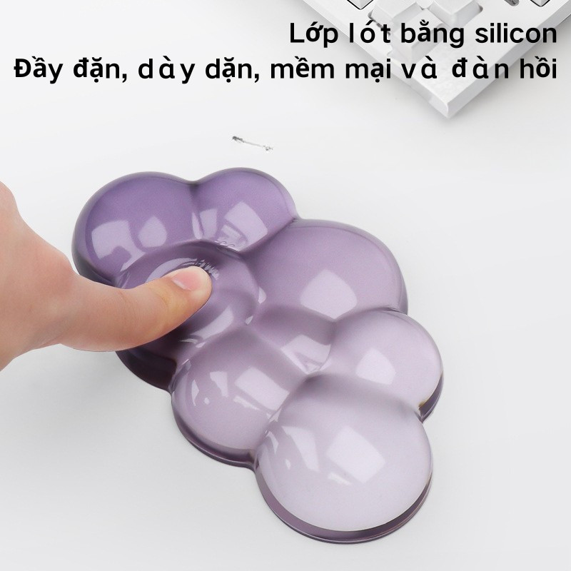 đệm cổ tay silicon hình đám mây chống trượt giảm đau cổ tay cho game thủ văn phòng chống ẩm