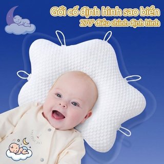 Gối hình đầu cho bé Bông thoáng khí 3D Lưới khí có thể điều chỉnh Hỗ trợ giấc ngủ cho trẻ sơ sinh