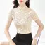 Áo ren nữ tay ngắn lưới mỏng nhẹ, phù hợp mùa hè